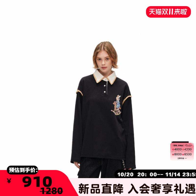 Alexia Sandra秋男女兔子长袖polo衫银泰百货精品 301261
