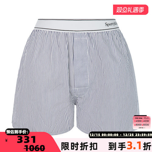 松紧腰休闲风SportyRich短裤