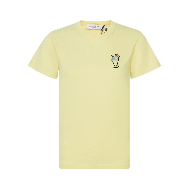 【折扣】MAISON KITSUNE 春夏棉质冰淇淋图案女士休闲T恤银泰