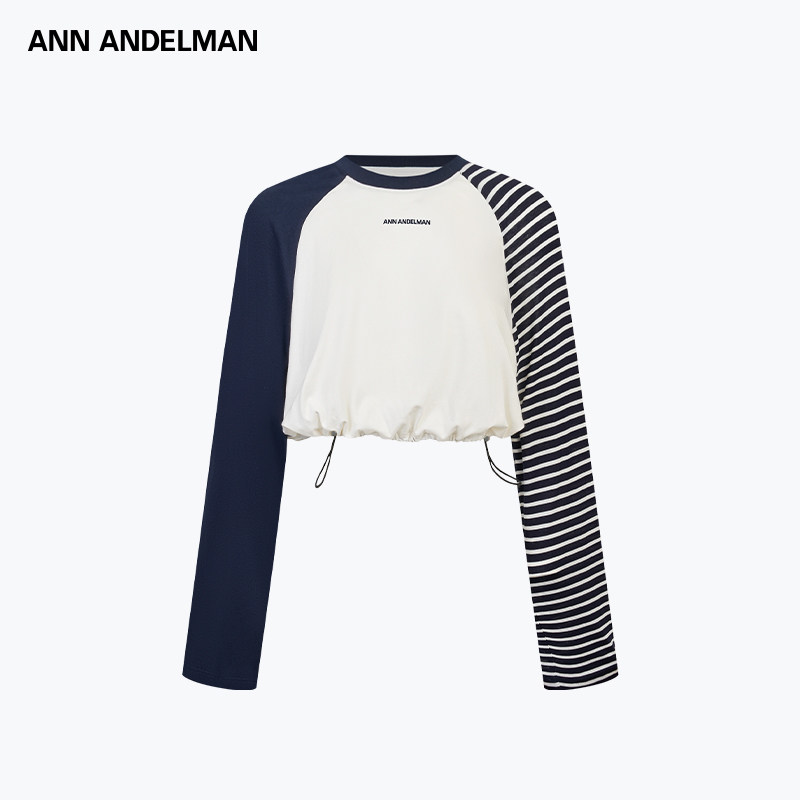 ANN ANDELMAN  秋冬新款女士不规对称薄针织T恤衫银泰百货 301286