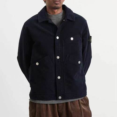 STONE ISLAND 男士翻领单排扣口袋简约夹克外套银泰百货 301574
