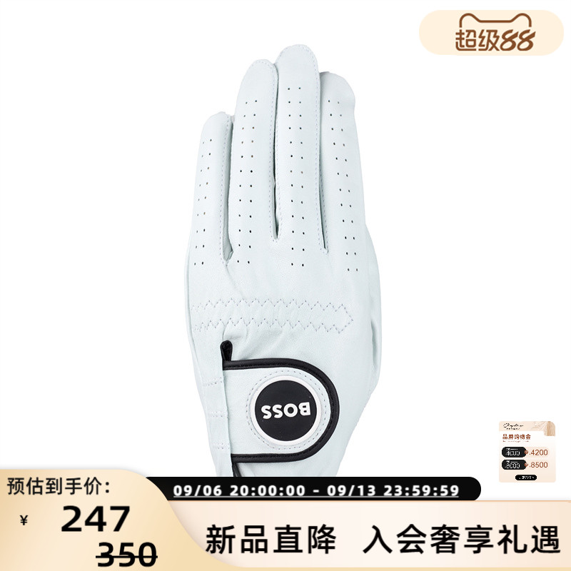 HUGO BOSS 秋冬新款男女同款羊皮革真皮手套银泰百货 301574