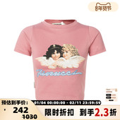 FIORUCCI春季 银泰百货 休闲圆领T恤短袖 新款 女士棉质舒适短款