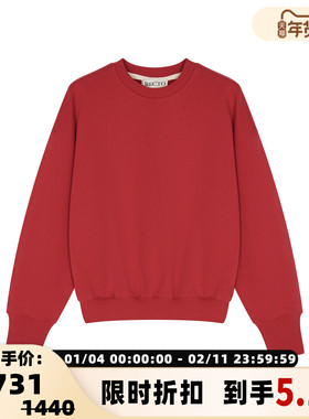 RECTO新款女士字母印花圆领宽松休闲百搭长袖卫衣银泰百货精品