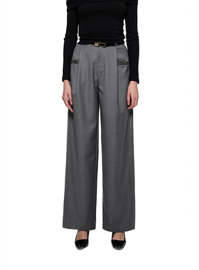 SHRO ENROEscape in ease 银色碎钻西装长裤银泰百货精品 301469