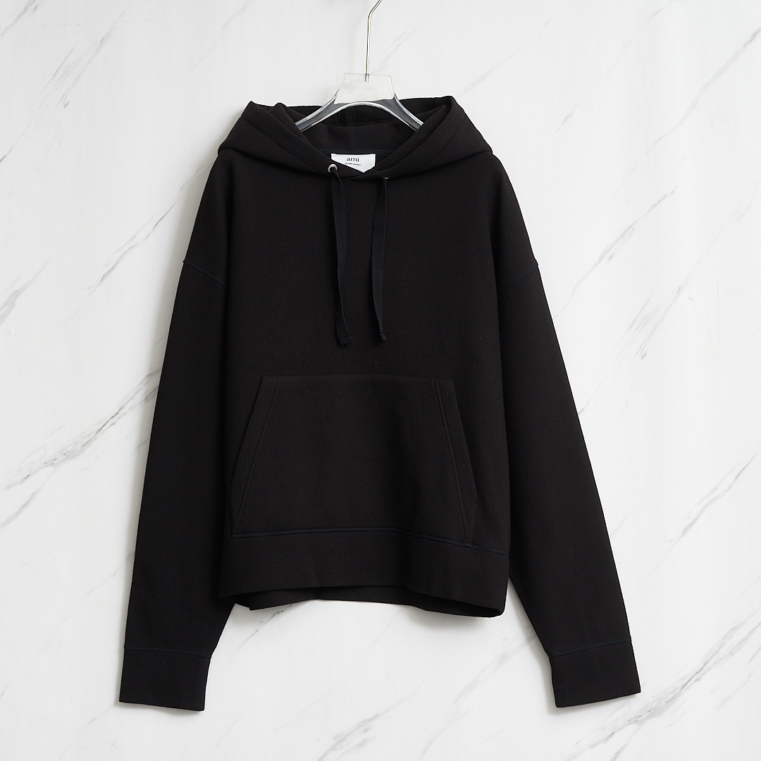 春秋款男士羊毛混纺纯色连帽卫衣