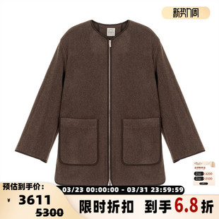 301574 女士羊毛混纺圆领极简风大衣银泰百货精品 TOTEME 新款