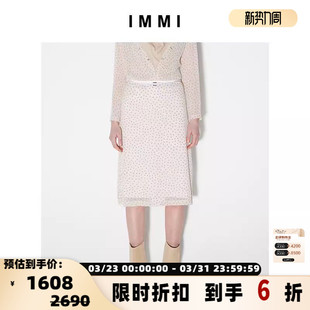 含衬裙 女士雪纺圆点中长半裙 300124 IMMI 设计师品牌
