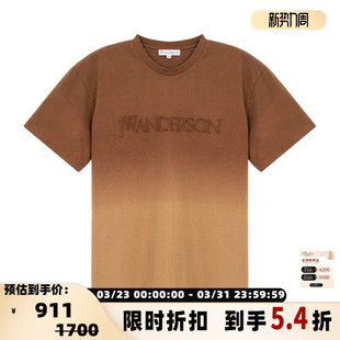 圆领T恤银泰百货精品 棕色棉质短袖 男士 301574 ANDERSON