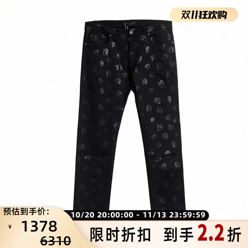 Versace/范思哲男士潮酷风美杜莎暗纹满印休闲裤 银泰百货 301596