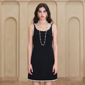 Vevina 女士秋季 新款 Diana 小香风粗花呢中长裙吊带背心裙 301489