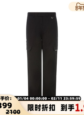 【折扣】REPRESENT男士黑色潮流休闲直筒拉链长裤休闲裤