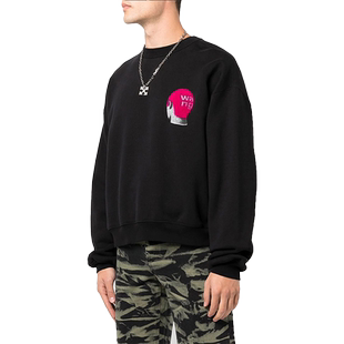 ALEXANDER WANG/亚历山大王 男女同款圆领套头卫衣300175