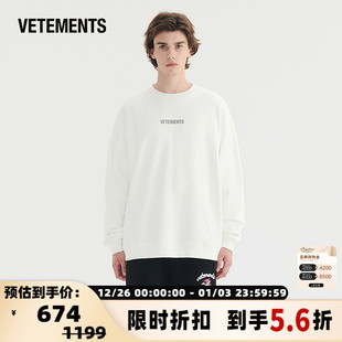 VETEMENTS秋冬男女中性款 潮流立体发泡卡通套头卫衣银泰301446