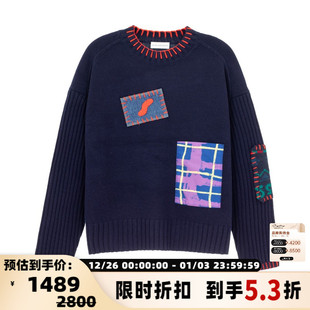 圆领长袖 短句女士休闲时尚 毛衣银泰百货301574 SENTENCE SHORT