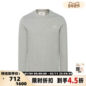 PARIS 春季 棉质字母印花男女款 AMI 休闲圆领长袖 T恤上衣