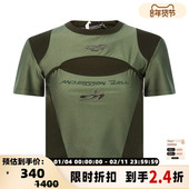 短袖 ANDERSSON T恤银泰百货 新款 女士挖剪拼色弹力短款 BELL 春季