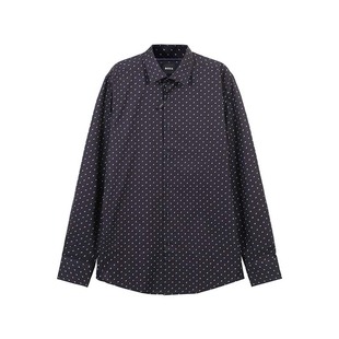 Boss雨果博斯 银泰 男士 衬衫 300095 black系列几何图案长袖 Hugo