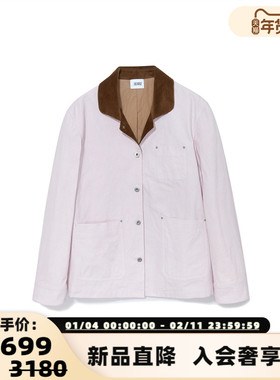 ANDAHALF 秋冬新款女士帆布工装夹克外套银泰百货 301602