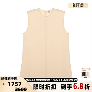 背心银泰百货精品 女士纯色杭条圆领无袖 301574 新款 TOTEME