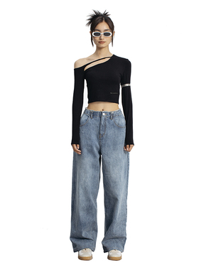 ANN ANDELMAN女士黑色露肩解构上衣301286