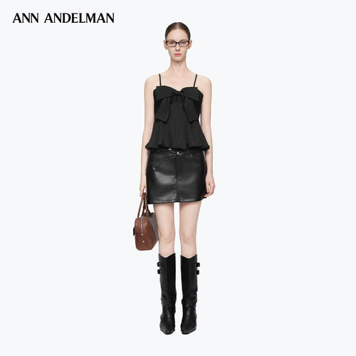 ANN ANDELMAN 26春夏女士烫钻立体蝴蝶结百褶甜美吊带背心 301286
