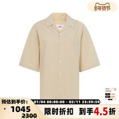 PARIS 单排扣纯色棉质休闲翻领短袖 春季 AMI 新款 男士 衬衫
