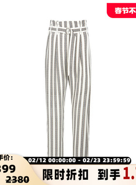 【折扣】YCH 女士复古可拆卸腰带休闲裤