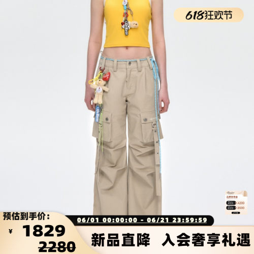 13 DE MARZO女士街头风极繁挂件工装裤休闲裤银泰 300178