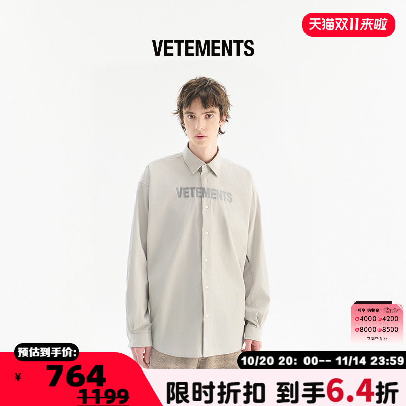 VETEMENTS男女翻领长袖衬衫