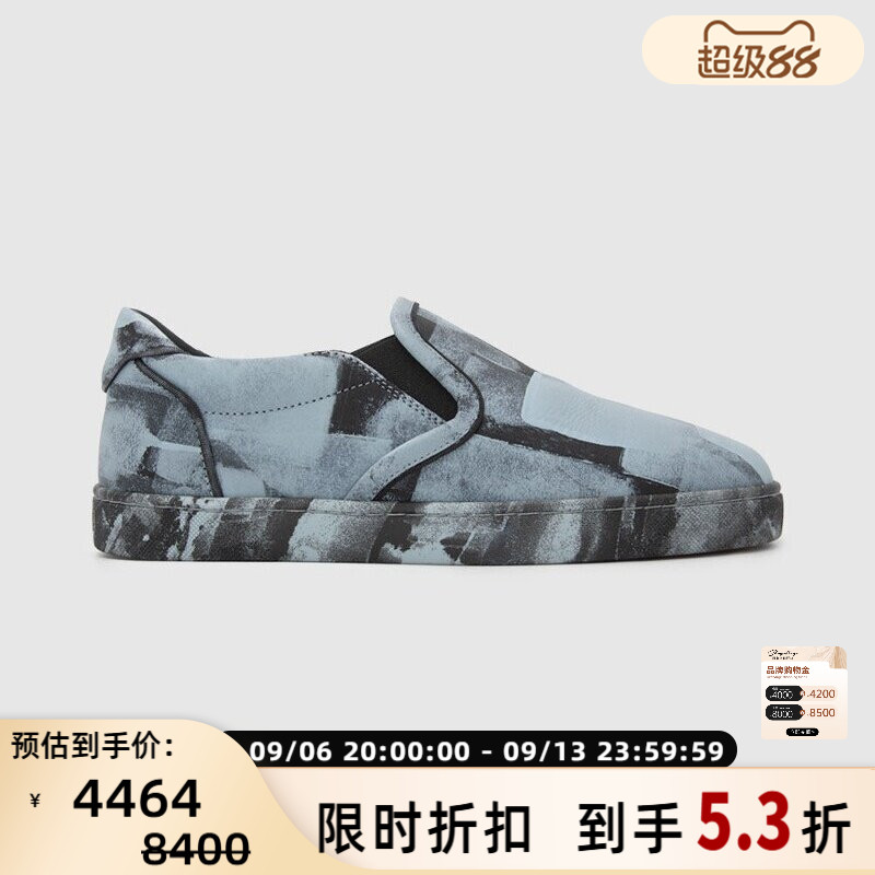 Christian Louboutin/路铂廷男士一脚蹬皮质印花休闲板鞋 301604