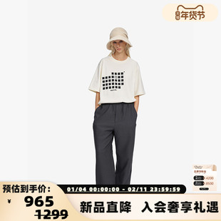 PROJECTJOIN春夏男女同款非对称斜肩印花短袖T恤银泰百货 300228