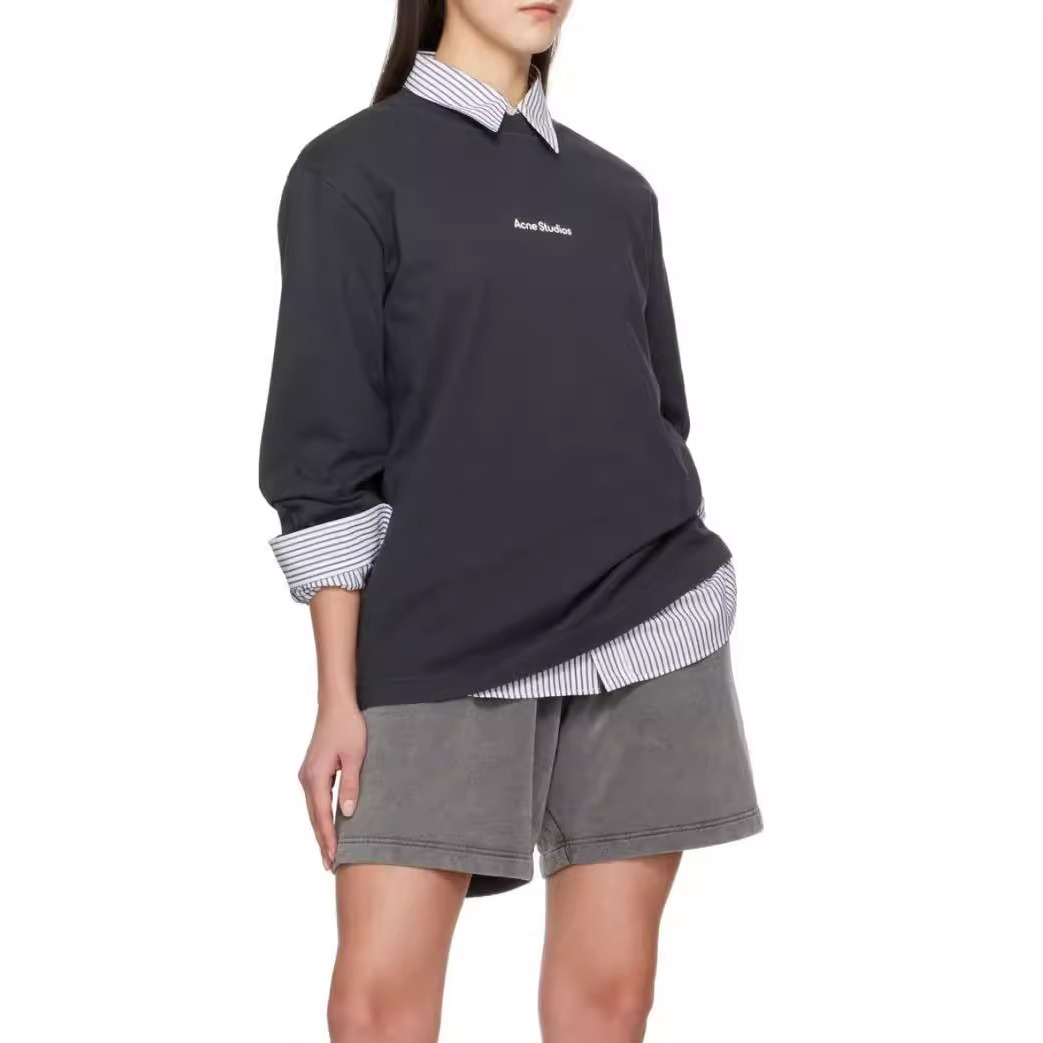 ACNE STUDIOS 春夏新款男女同款长袖圆领T恤银泰百货精品 301574