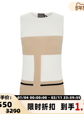 【折扣】LORENA ANTONIAZZI 女士休闲圆领无袖背心