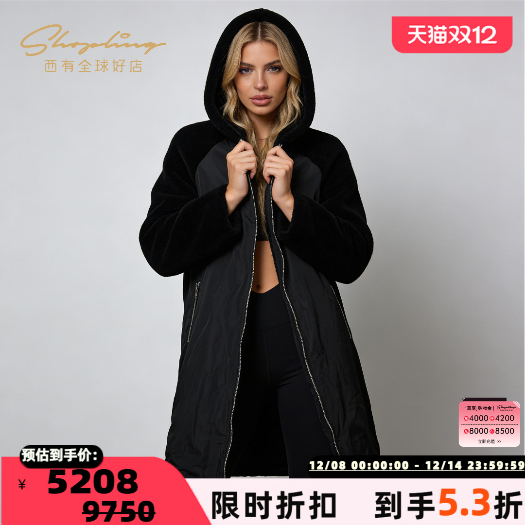 Yves Salomon 秋冬款女士宽松双面羊毛大衣银泰百货精品  301596