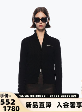 ANN ANDELMAN  秋冬新款男女同款立领麻花针织开衫银泰 301286