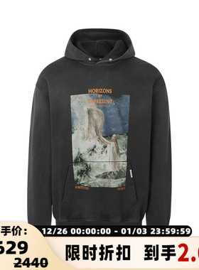 REPRESENT 春季纯色小众高街海洋女神油画印花男士套头卫衣