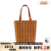 老花水桶包托特包手提包银泰百货精品 MCM 女士经典 301574