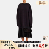 Maison Margiela 秋季 Mm6 女士圆领套头卫衣连衣裙银泰 301604