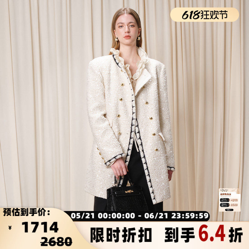 EIMISMOSOL  女士双排密扣小香外套银泰百货精品 301489