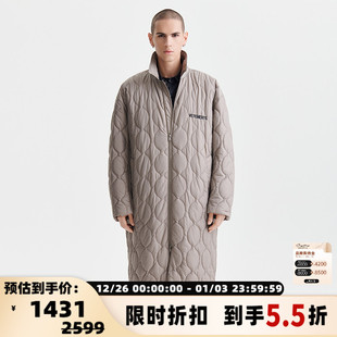 VETEMENTS秋冬男女同款 301446 潮流百搭过膝棉大衣银泰百货