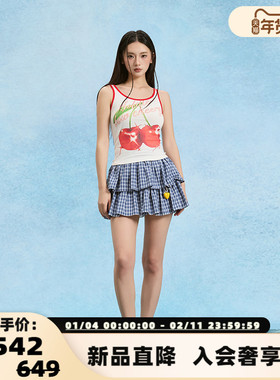 Sofitte 新款潮流时尚女士格纹蓬蓬半身裙 301355