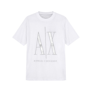 圆领短袖 Armani阿玛尼AX 男士 AX刺绣宽松版 300095 T恤银泰百货