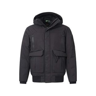 黑色鸭绒连帽羽绒服银泰百货 秋冬男士 300095 Boss雨果博斯 Hugo