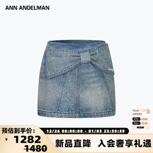 女士牛仔拼立领牛仔半裙银泰百货 25秋冬新款 301286 ANDELMAN ANN