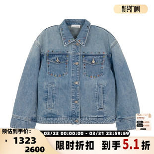 水洗牛仔外套上衣银泰百货301574 短句女士时尚 SHORT SENTENCE