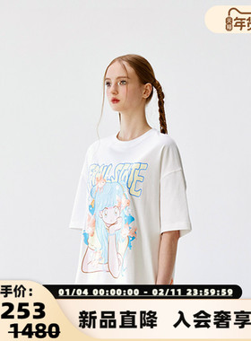 FRAILSTATE 男女款时尚潮流化金鱼女孩T恤银泰百货精品 301260