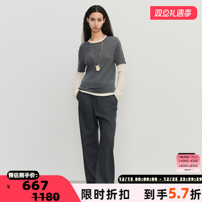 concise-white拼接半袖假两件