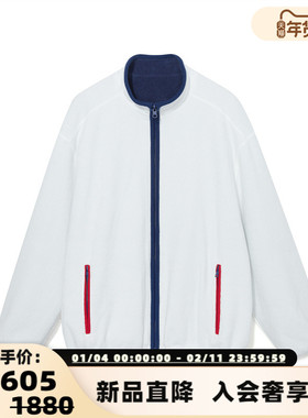 ANDAHALF 秋冬新款女士毛巾布拉链休闲立领夹克银泰百货 301602