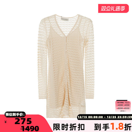 FINDERSV领长袖迷你连衣裙